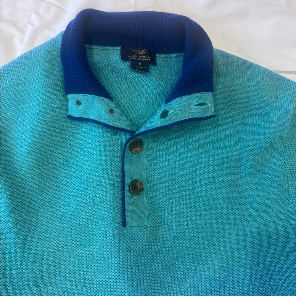Brooks Brothers Teal and Navy Polo Shirt